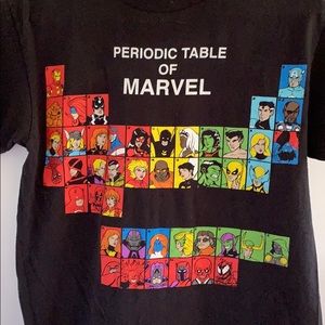 Marvel periodic table superhero T-shirt size M